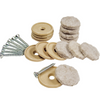 Feltac Heavy-Duty Nail-On Round Felt Pads, 3/4", Beige Disks