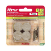 Feltac Heavy-Duty Nail-On Round Felt Pads, 3/4", Beige Disks