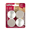 Feltac 1 1/4" White Heavy-Duty Insert Glide Round Felt Pads Leg Tips