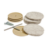 Feltac Eco 1 1/2" Round Beige Mounting Disc Heavy Duty Self Adhesive Felt Pads